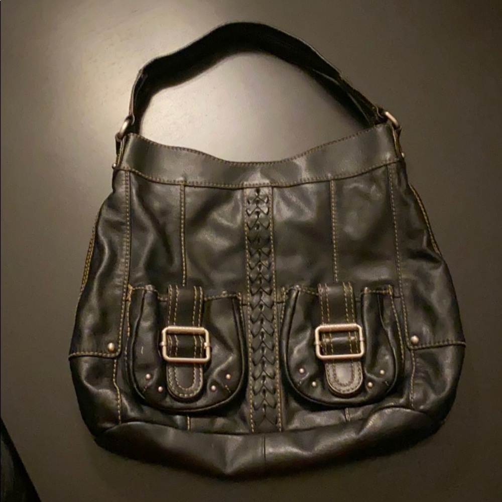 Tignanello black leather purse